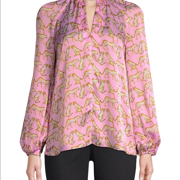 milly cheetah blouse